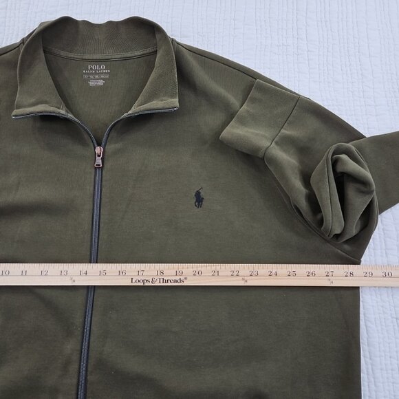 Polo Ralph Lauren Full Zip Knit Performance Jacket Men's XTL Hunter Green EUC - Picture 9 of 16